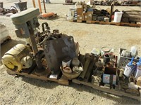 (2) Pallets of Misc. Engines, Motor, Drill Press &