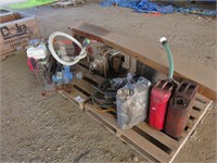 (2) Pallets of Misc. Gas Engine Pumps, Gas Tanks &