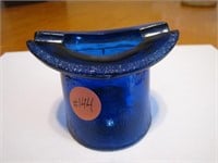 Vintage Cobalt Blue Top Hat Ashtray