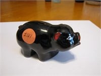 Vintage Japan Pottery Piggy Bank 3&1/2" x 2"