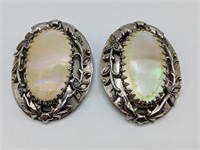 Whiting & Davis Co. Mother of Pearl Earrings