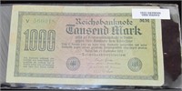 1922 German 1000 Marks Banknote