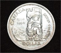 1858 - 1958 CAD $1 Silver Coin