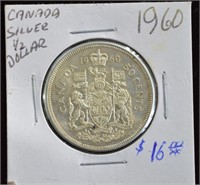 1960 CAD .50c Silver Coin