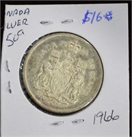 1966 CAD .50c Silver Coin