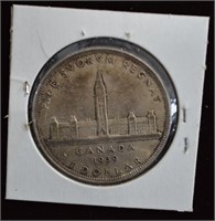 1939 CAD $1 Silver Coin