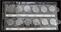 1967 - 1992 CAD Confederation .25c Coin Set