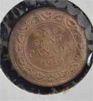 1916 CAD .01c Coin
