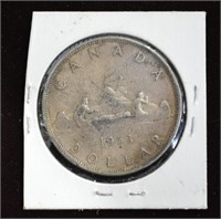 1953 CAD $1 Silver Coin