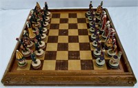 Figural Chess Board & Men