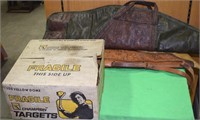 2 RIFLE CASES & CLAY PIGEONS ! D