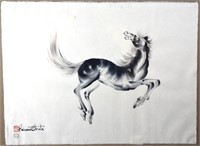 TWO CHIURA OBATA (1885-1975) HORSE PRINTS