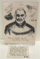 Terry English Signed Sketch - Sean Connery