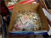 Box of foreign currency