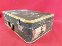 Vintage Suitcase with Inspection Stickers