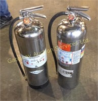 2 water air charged fire extinguishers