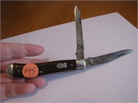 Vintage Schrade Trapper Pocket Knife 7" Open