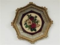 ornate framed petit point  21" x  21"