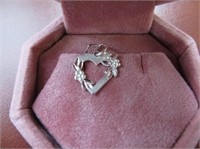 Silver Heart Shaped Pendant