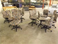14 ROLLING OFFICE CHAIRS - marked with YELLOW Tape