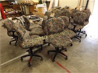 13 ROLLING OFFICE CHAIRS - marked with RED Tape