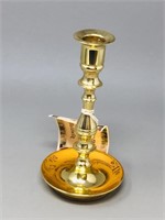 7" tall brass candle stick by Baldwin (USA)