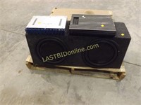 SPEAKER BOX & 2 AUTOMOTIVE AMPS