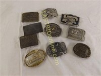 10 VINTAGE BELT BUCKLES - ALL MADE IN USA