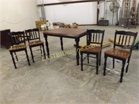 WOODEN HIGH TOP TABLE & CHAIR SET