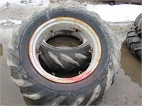 2 Tires on Rims 13.6-28