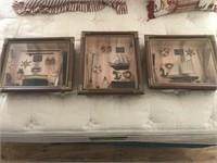 (3) SHADOWBOX NAUTICAL ITEMS