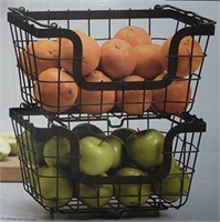 MIKASA Gourmet Basics 2 Stacking Storage Baskets