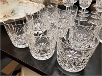 SET OF 8 WATERFORD CRYSTAL WHISKEY GLASSES