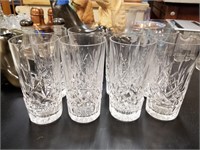 LOT OF 8 WATERFORD CRYSTAL HIGH TUMBLER GLASS SET