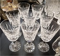 LOT OF 8 WATERFORD CRYSTAL WINE? / WATER? GLASSES