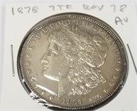 1878 7TF REV. 78 AU MORGAN SILVER DOLLAR COIN