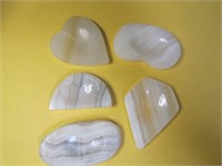5 Genuine Onyx Hand Carved in Mexico Pcs.