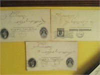 3 Postal Receipt Cards 1907 & 1908-2 Farmers