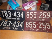 MATCHED PAIR OF **1928** OHIO LICENSE PLATES