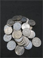 Lot of 36 Canada Nickels 1940's-1960's
