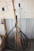 3 Fishing Nets & 2 Oars