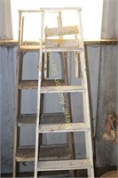 2 - Wooden Step Ladders