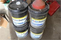 4 5gallon Containers of Mobile Delvac Oil