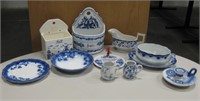 Blue On White Vintage Ceramics - Some Flow Blue