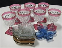 Box Lot of Glasses & Candy Dishes
