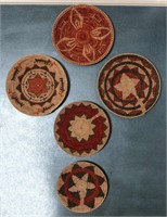 A COLLECTION OF TEN SOUTH AMERICAN BASKETRY TRAYS