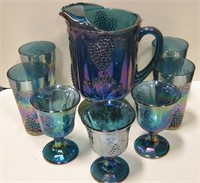 8 Piece Carnival Glass Collection