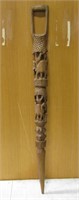 37" Elephant Carved Wood African Walking Stick