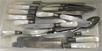 .925 Sterling Mk'd Mother Of Pearl Mixed Flatware