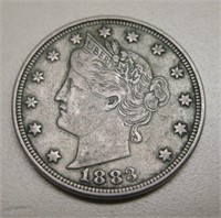 1883 Liberty Or "V" Nickel - First Year Of Issue